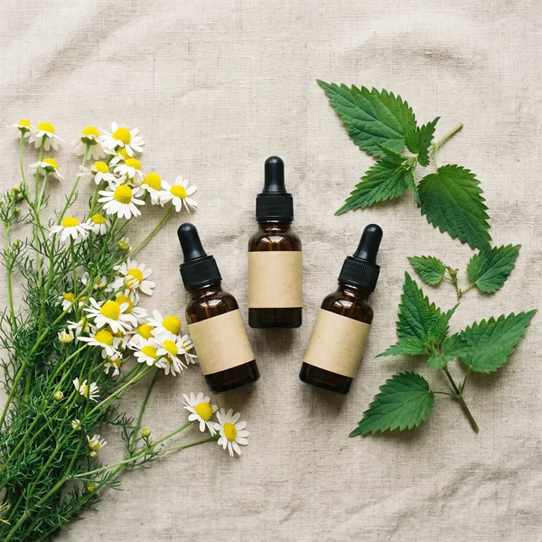 Bylinné tinktúry s harmančekom a žihľavou